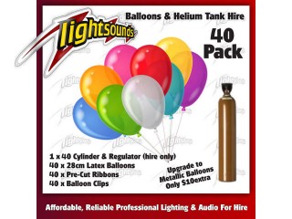 40 Balloons & Helium Tank