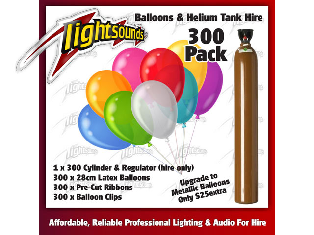 300 Balloons & Helium Tank
